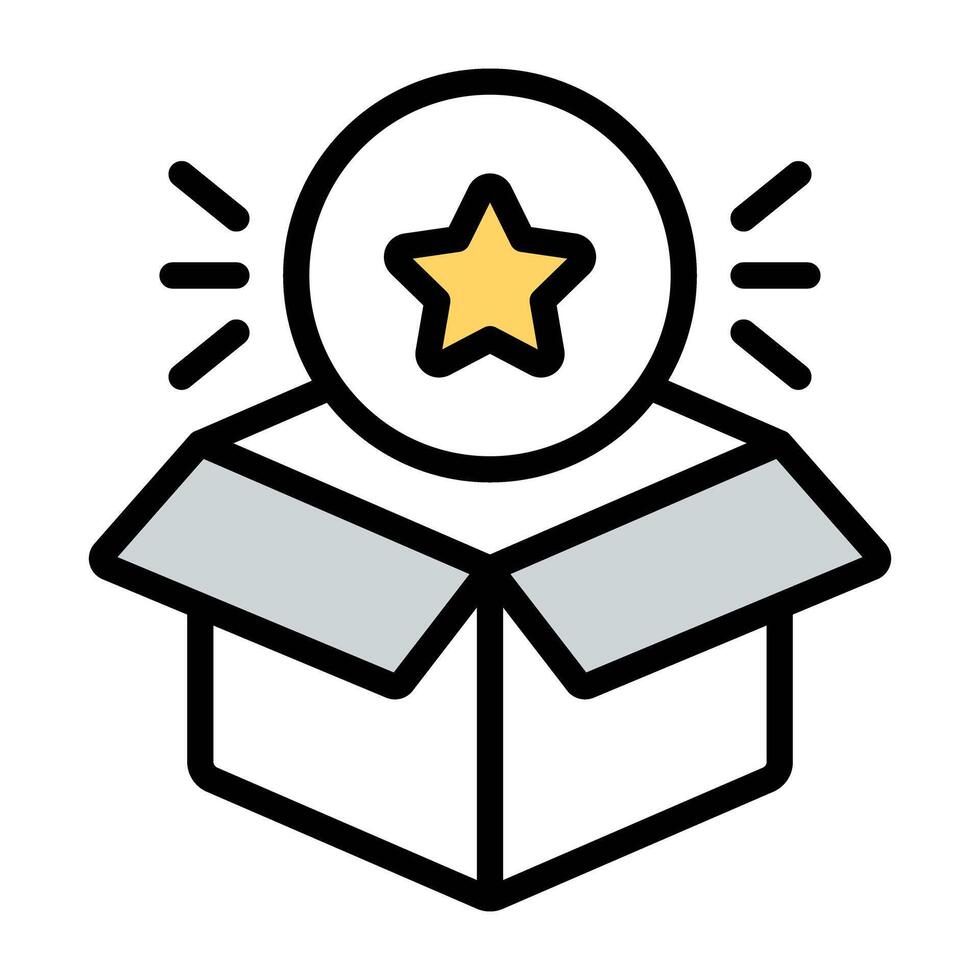 moderno diseño icono de estrella caja vector