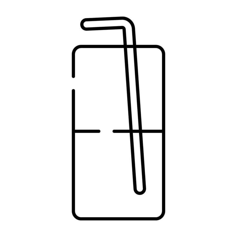 un único diseño icono de bebida vaso vector
