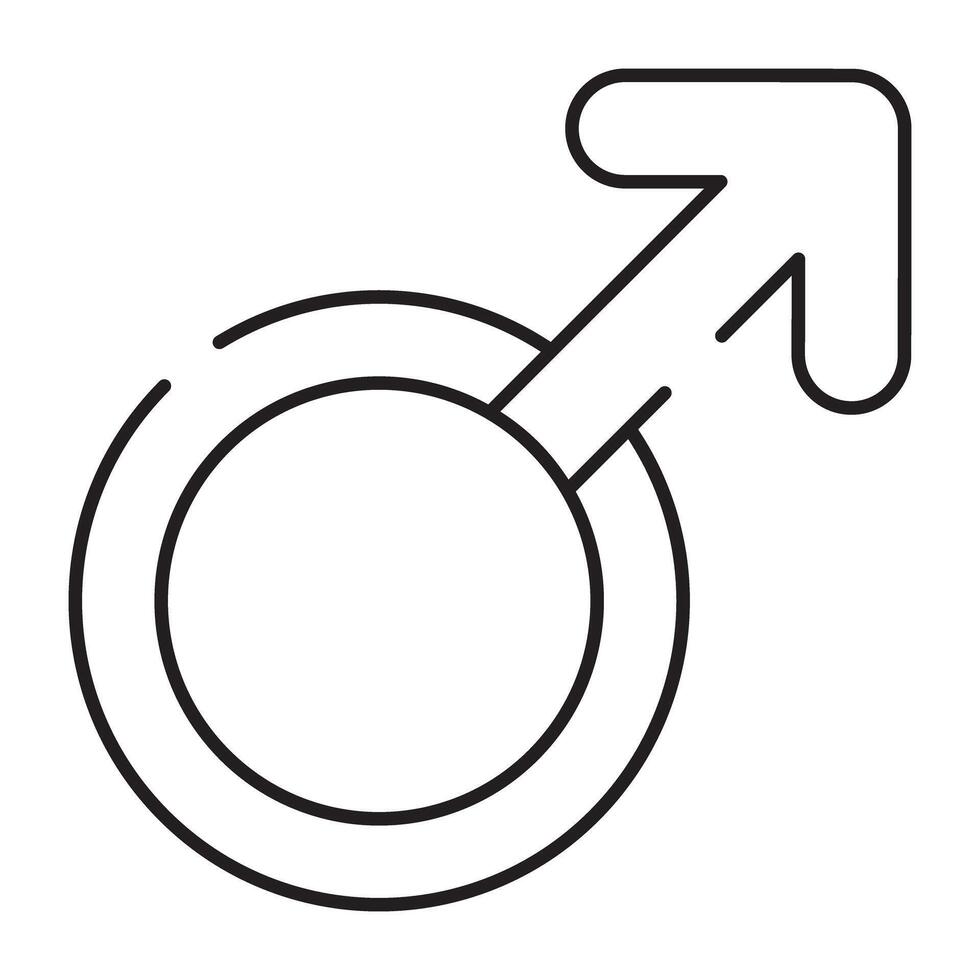 A unique design icon of male gender vector