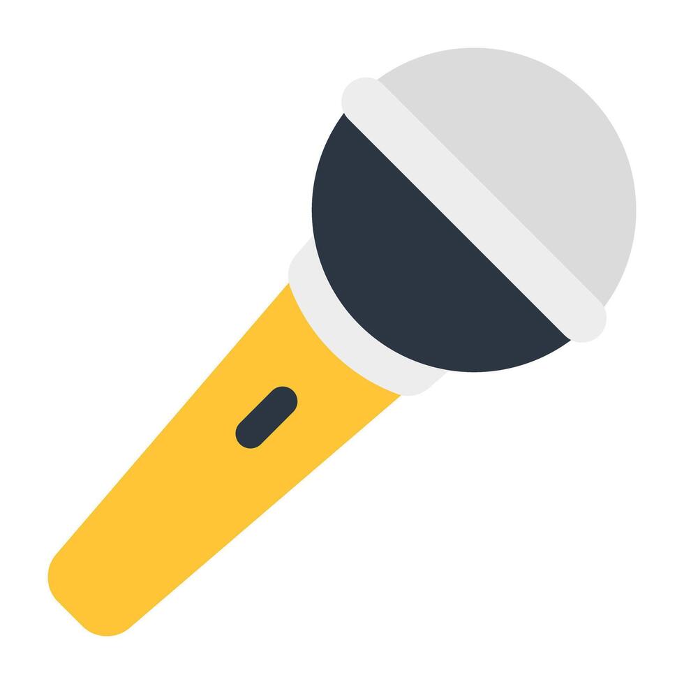 A trendy vector design of mic icon