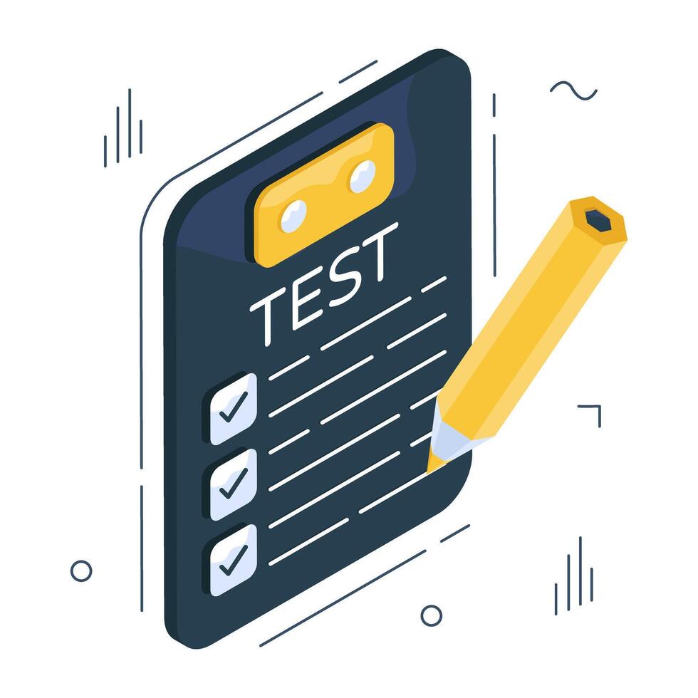 Modern design icon of test vector