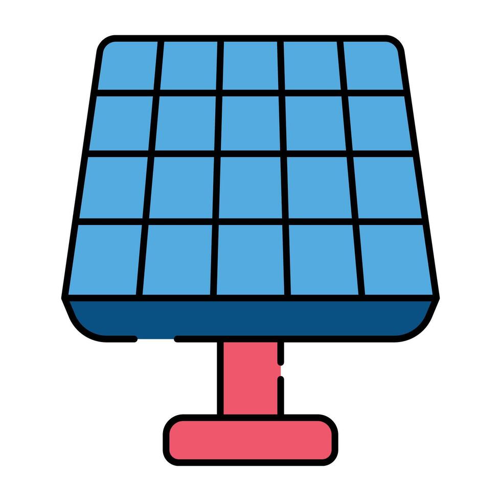 A sun energy storage reservoir icon, vector design of solar panel