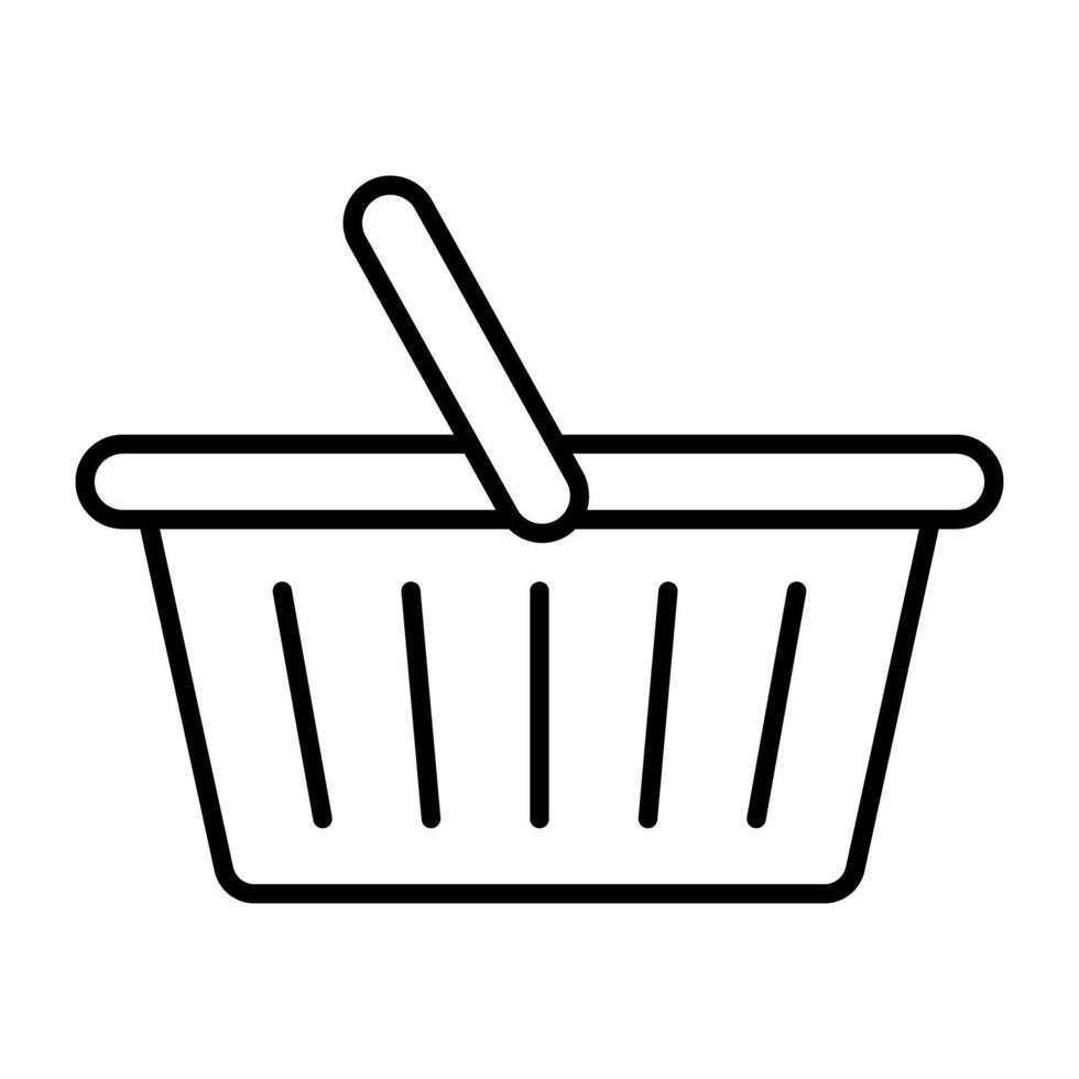 un único diseño icono de cesta vector