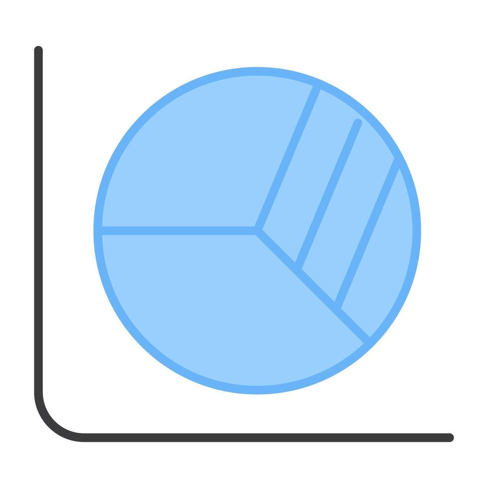 A modern design icon of pie chart vector