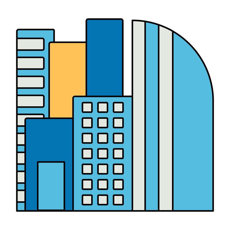 A unique design icon of skyscraper vector