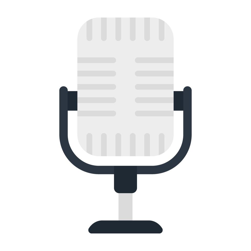 An icon design of mic vector