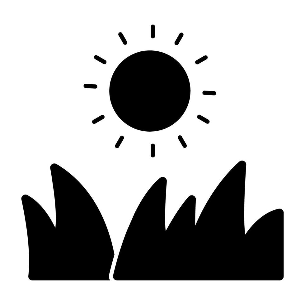 A premium download icon of grassland vector