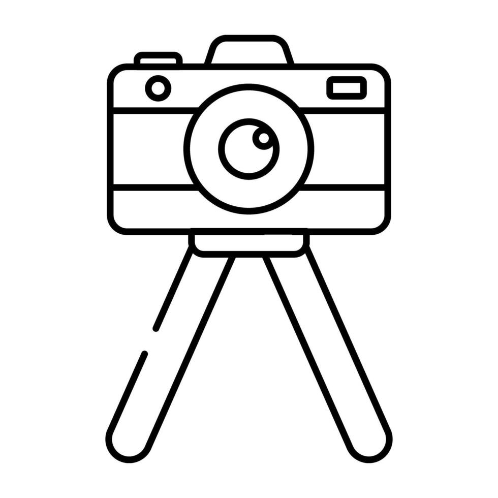Perfect design icon of tripod camera vector