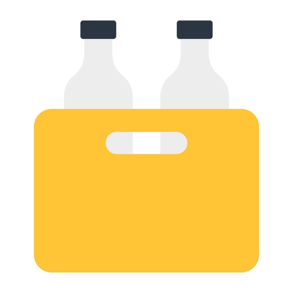 A modern style icon of bottle package vector