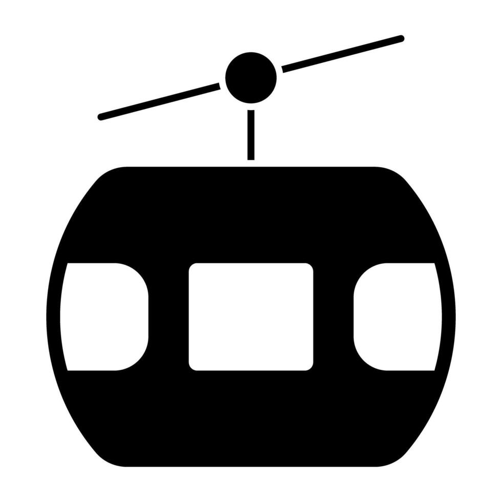 A trendy vector design of cable car, ropeway vector