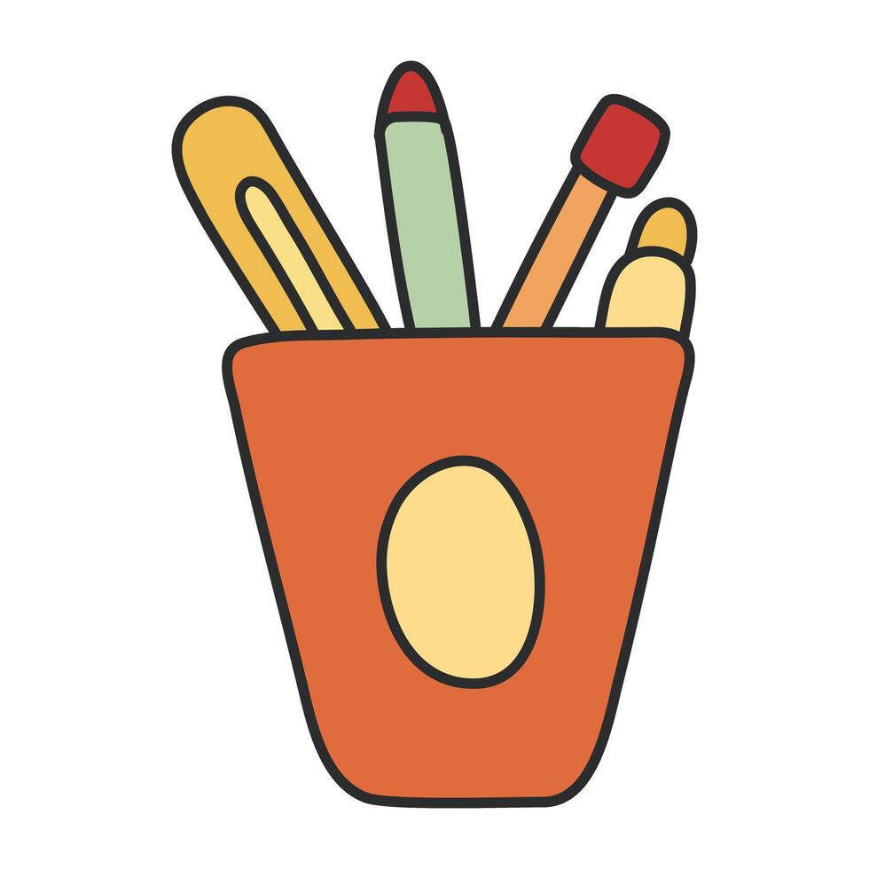 A beautiful design icon of pencil box vector