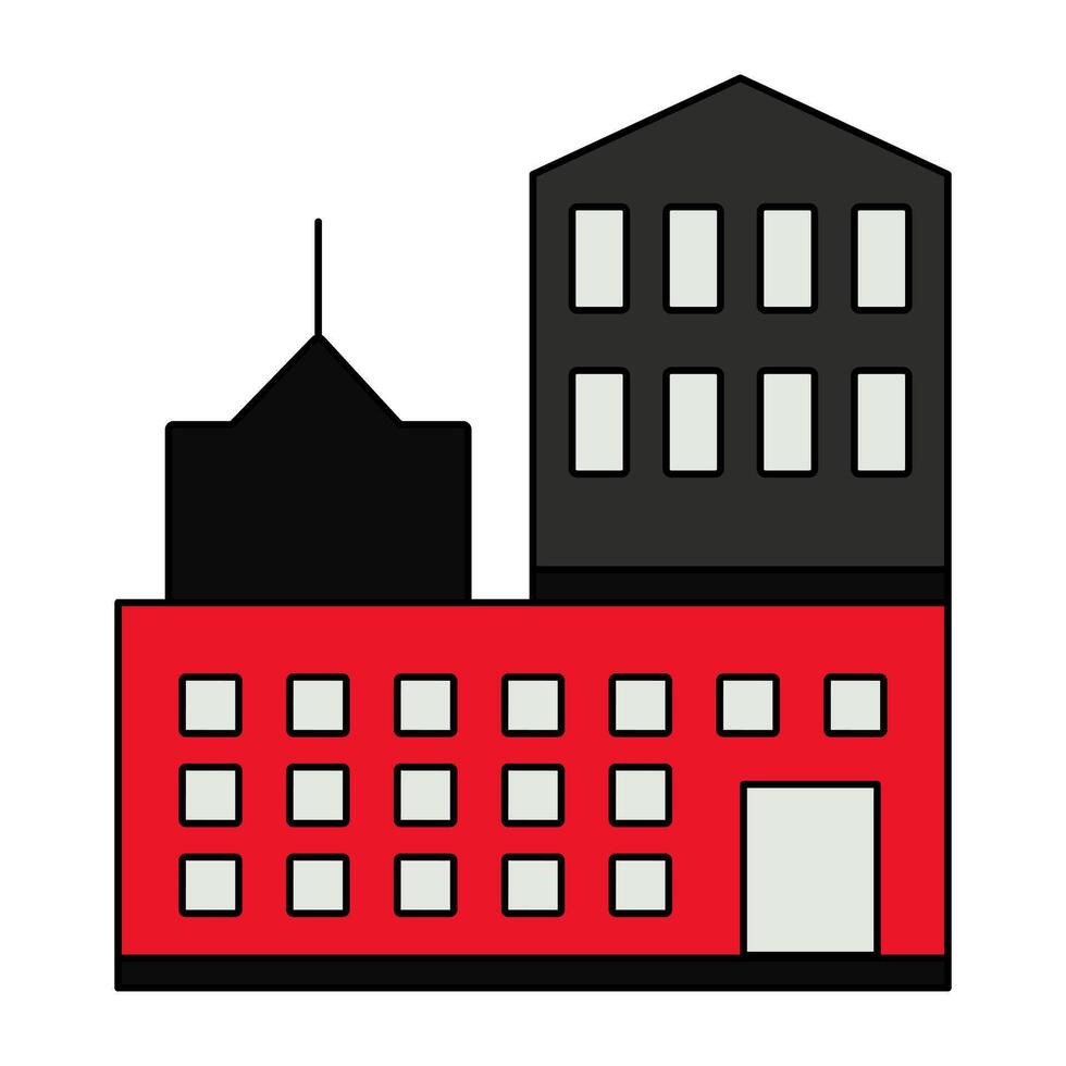 A unique design icon of city architecture vector