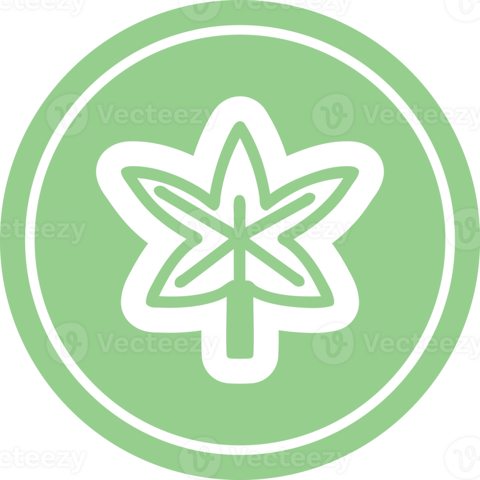Marihuana Blatt kreisförmig Symbol Symbol png