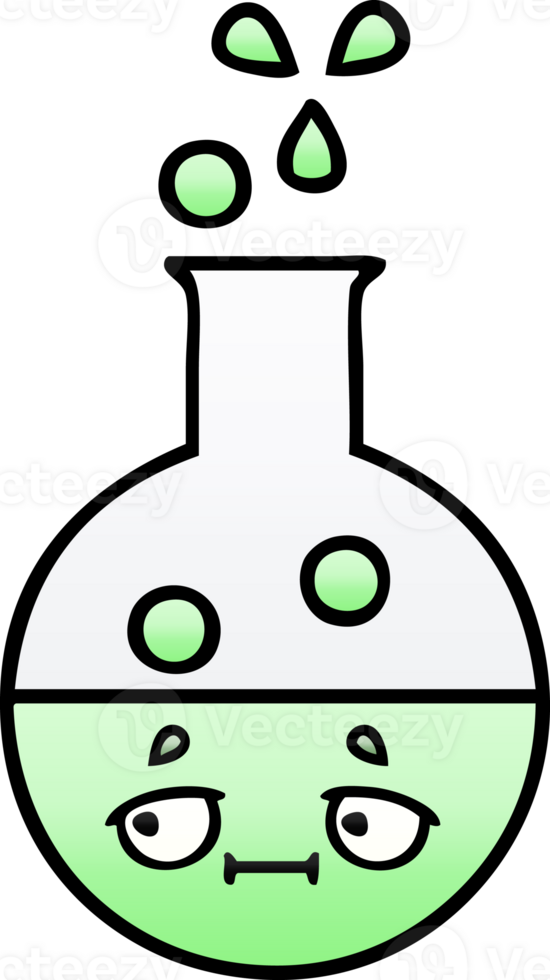 gradient shaded cartoon of a test tube png
