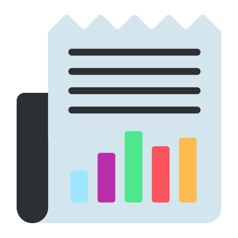 Flat design icon of business report vector