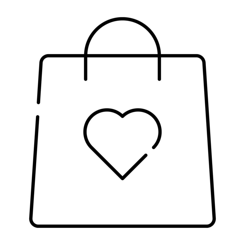 Trendy design icon of favorite shopping vector