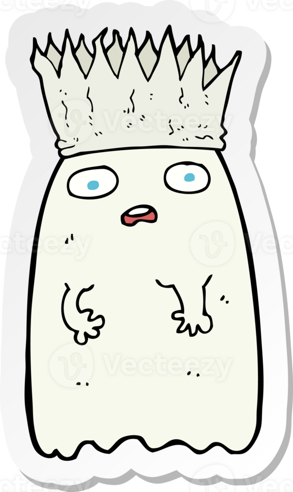 sticker of a cartoon ghost png