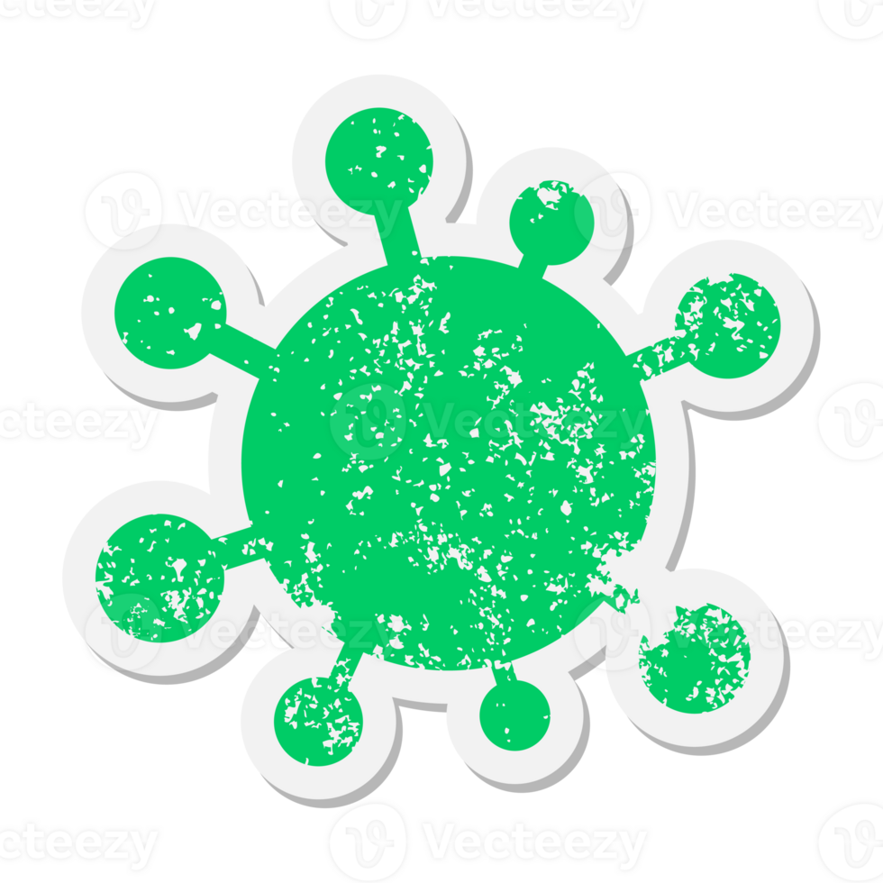 virus grunge sticker png