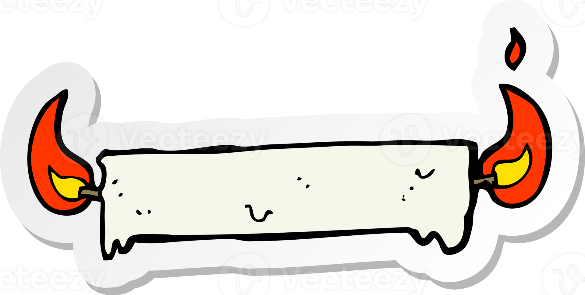 sticker of a burning the candle at both ends png