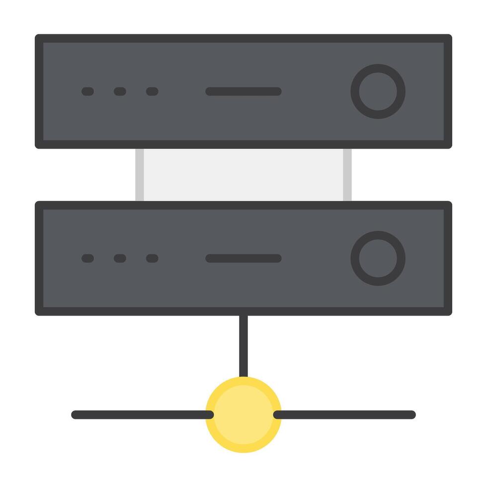 An icon design of network server vector