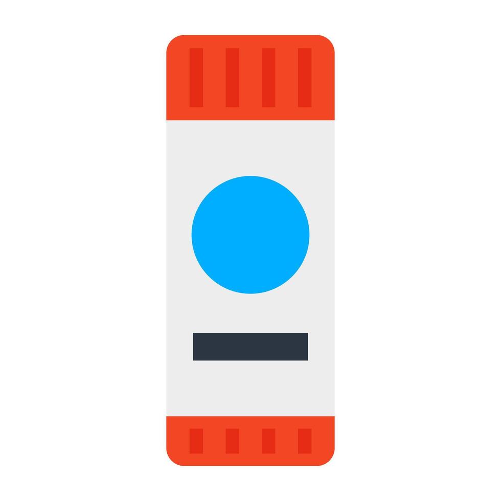 Test tube Icon, flat design of lab experiment vector