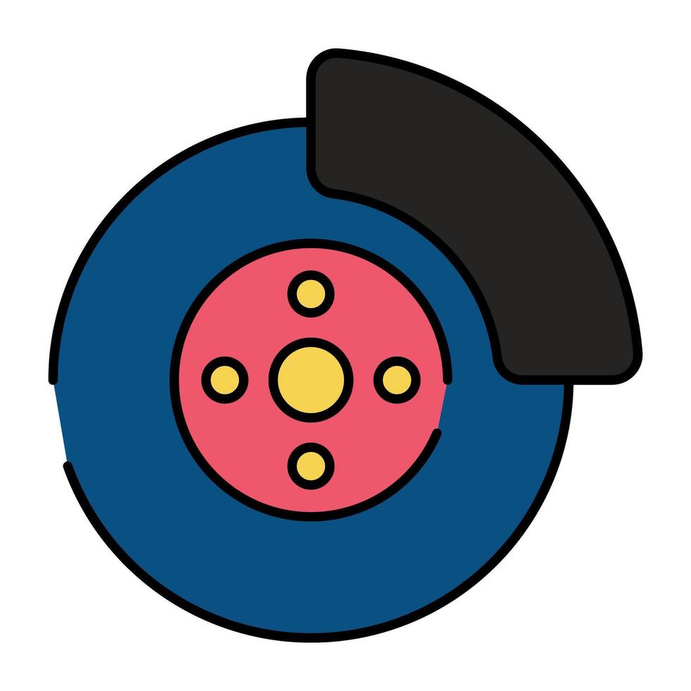 Modern design icon of disc brake vector