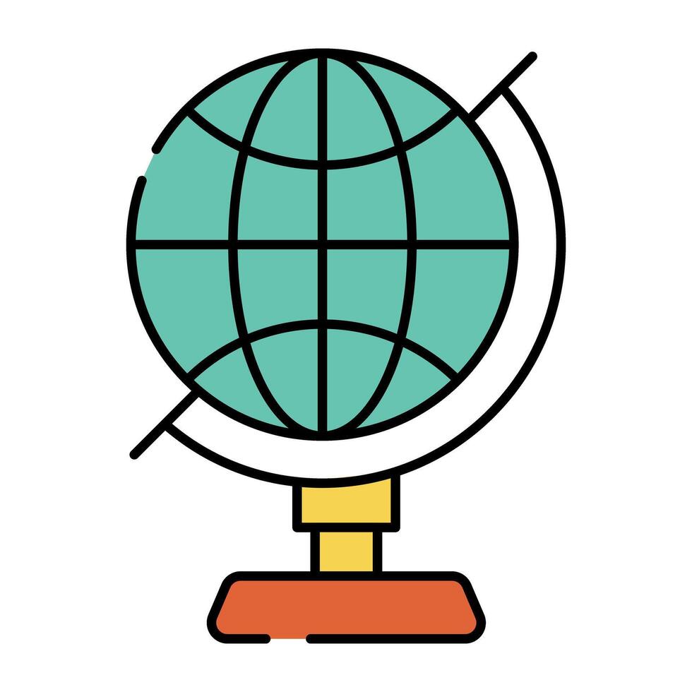 A creative design icon of table globe vector