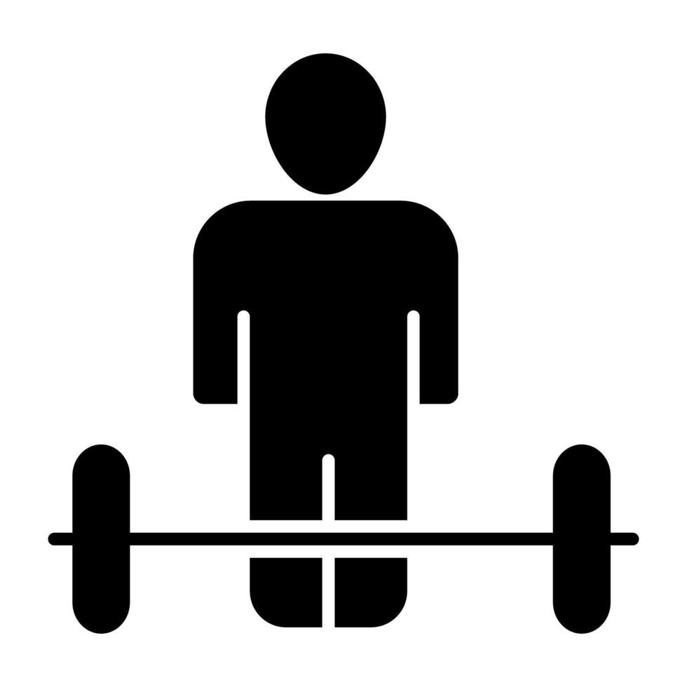 Avatar with dumbbells showing concept of weightlifter vector