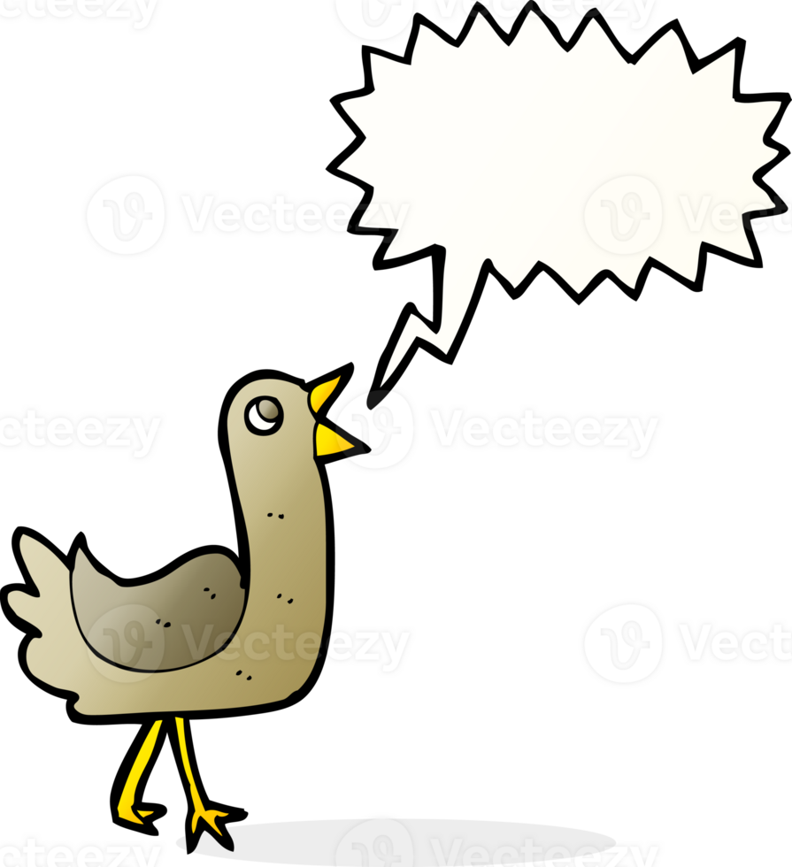 cartoon bird with speech bubble png