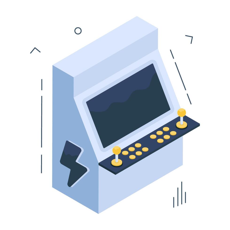 Arcade machine icon, editable vector