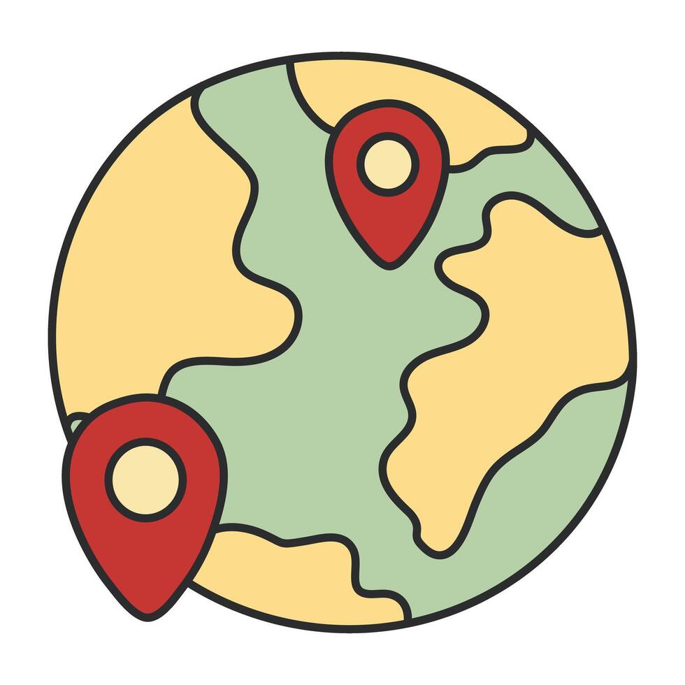 Perfect design icon of global location vector