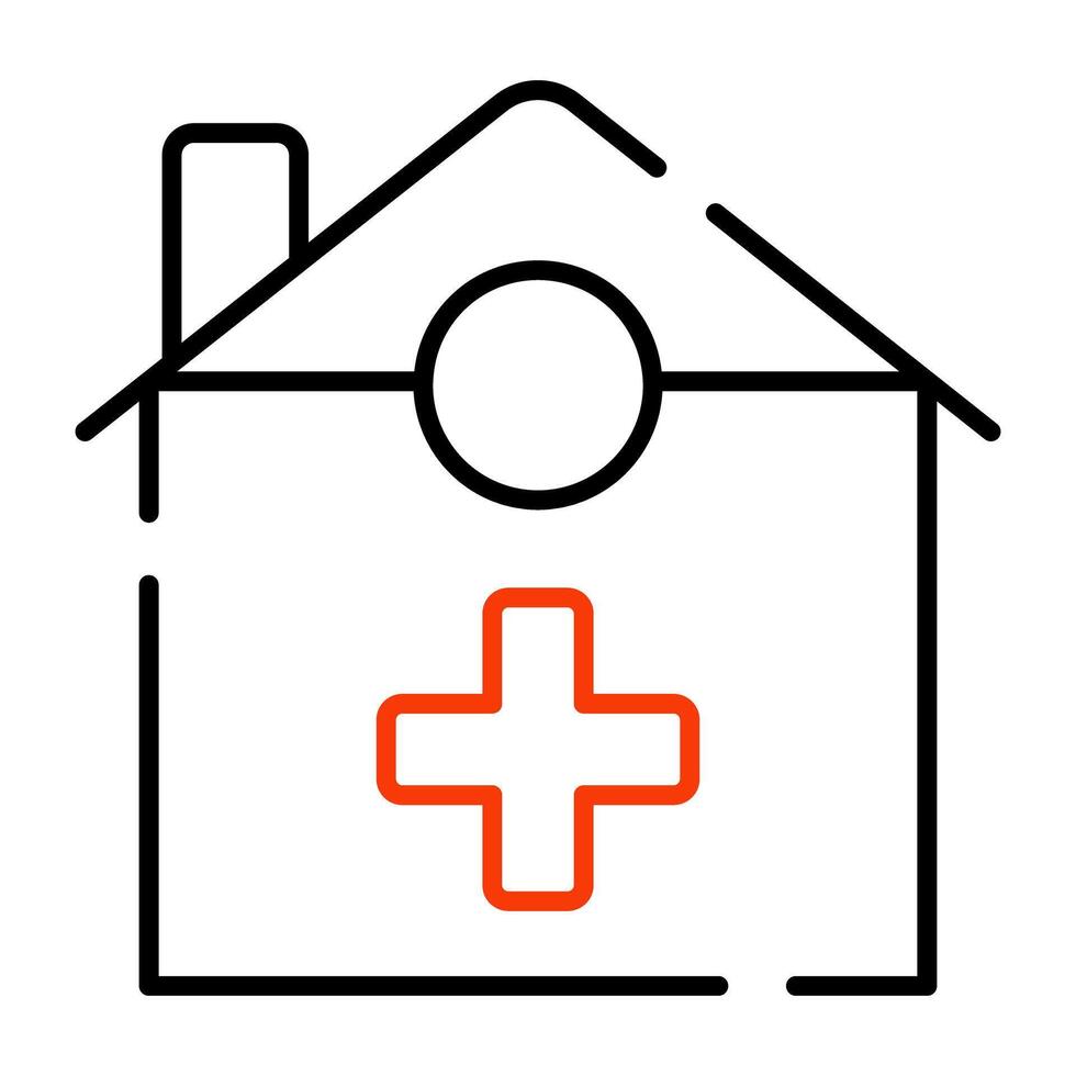 Medical center icon, dispensary vector