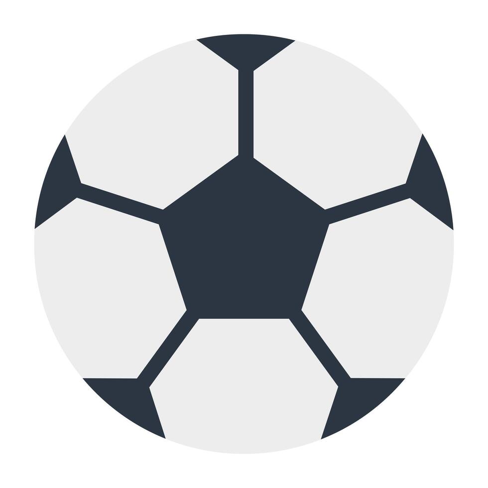 Flat design icon of chequered ball, football vector