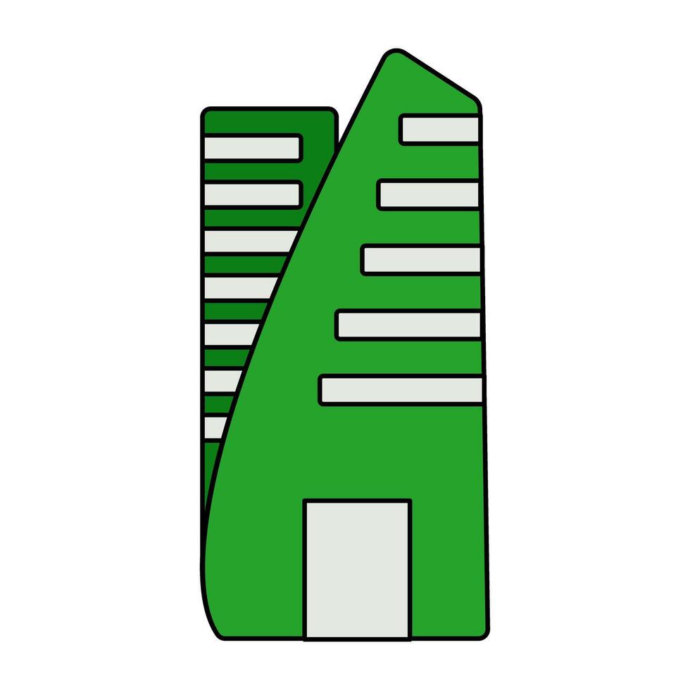 A unique design icon of skyscraper vector