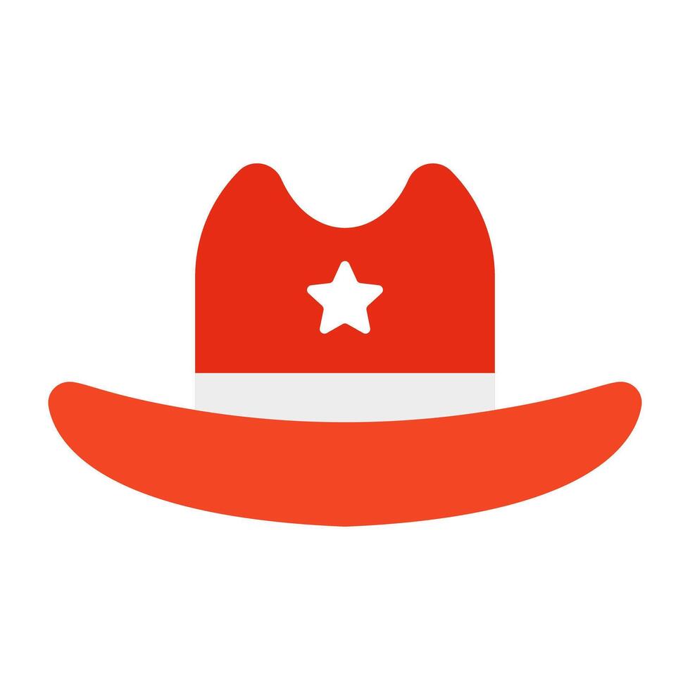 un único diseño icono de vaquero sombrero vector