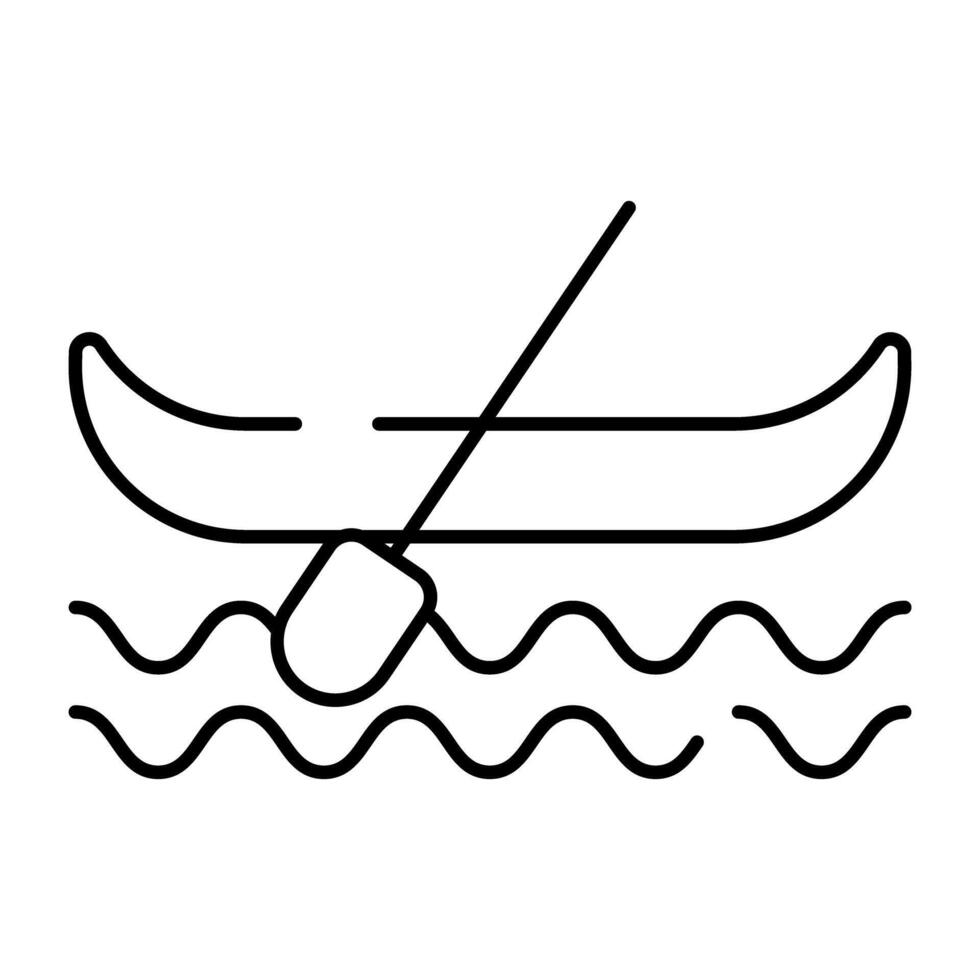 Boat with oars showing concept of rowing boat vector