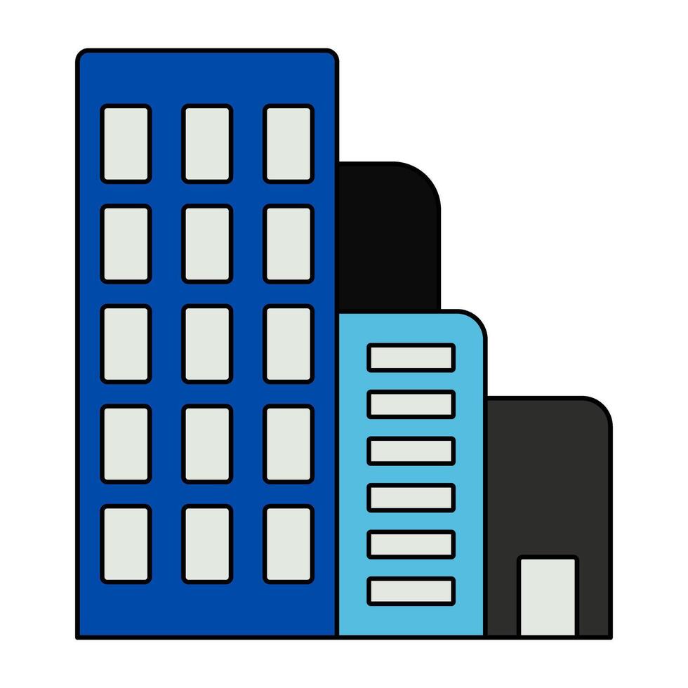 A unique design icon of city architecture vector