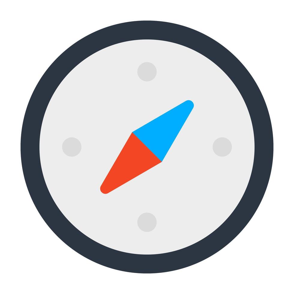 Orientation tool icon, modern design of compass vector