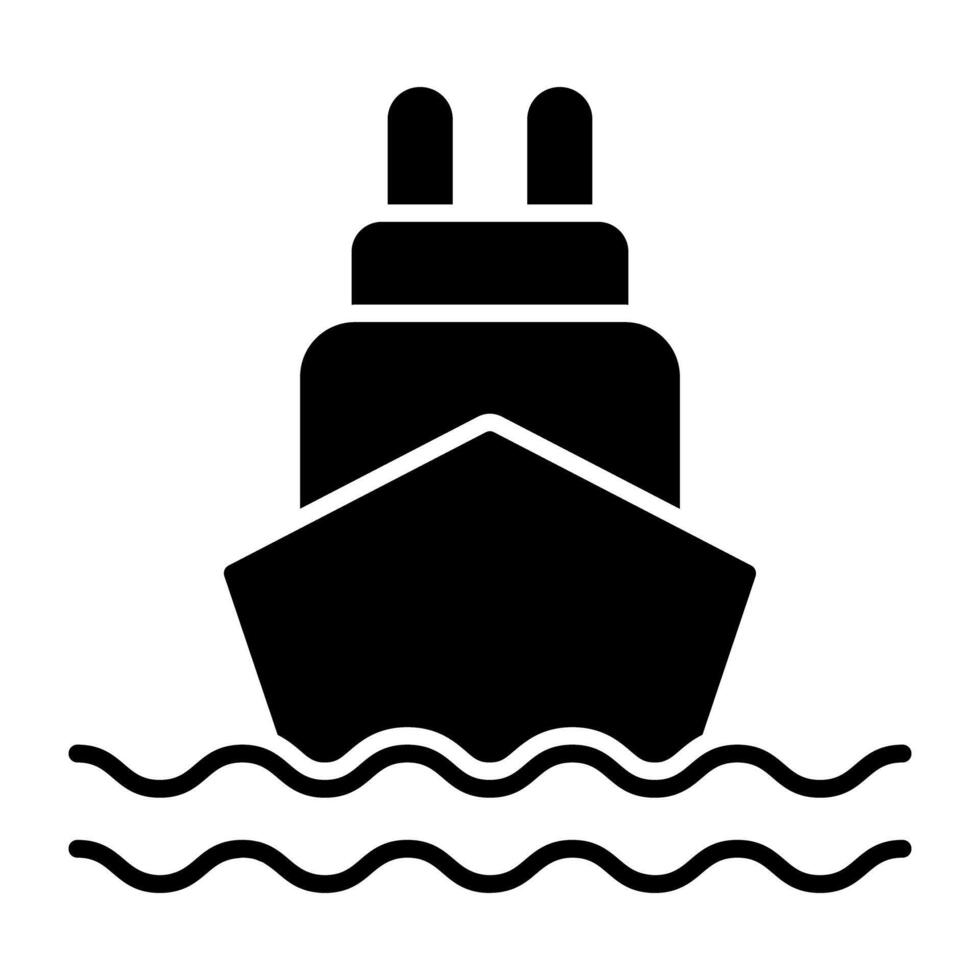 un moderno diseño icono de barco vector