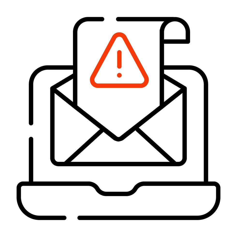 Mail error icon, editable vector