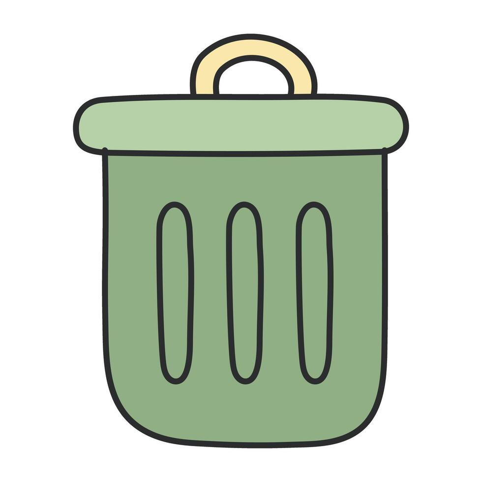 Perfecto diseño icono de basura vector