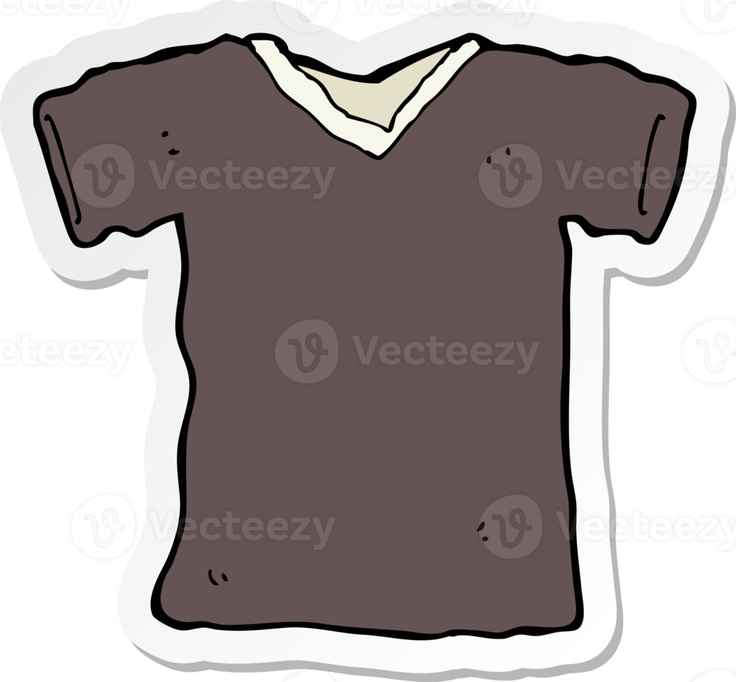 sticker of a cartoon tee shirt png