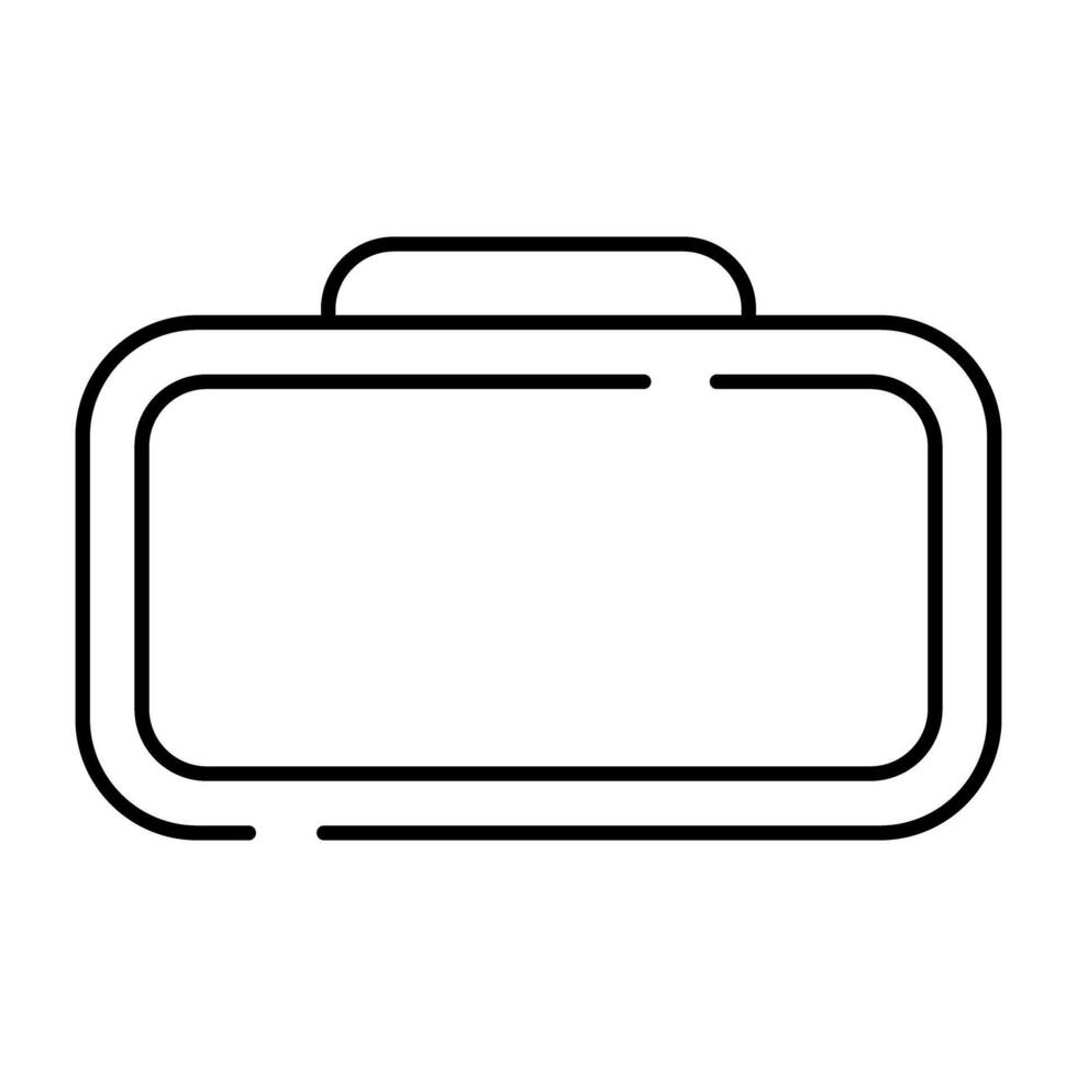 Eyewear accessory icon, linear design of vr goggles vector