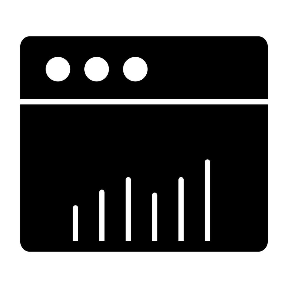 A premium download icon of web statistics vector