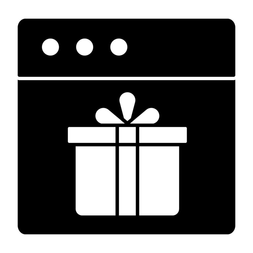 un icono diseño de web regalo vector