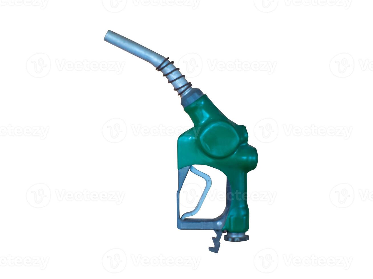 Isolated Gas Pump Nozzle on White Background with Fuel Pump Technology photo
