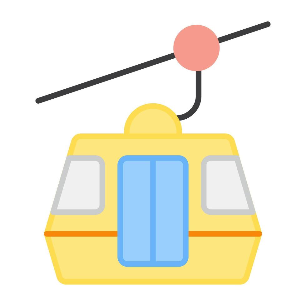 A trendy vector design of cable car