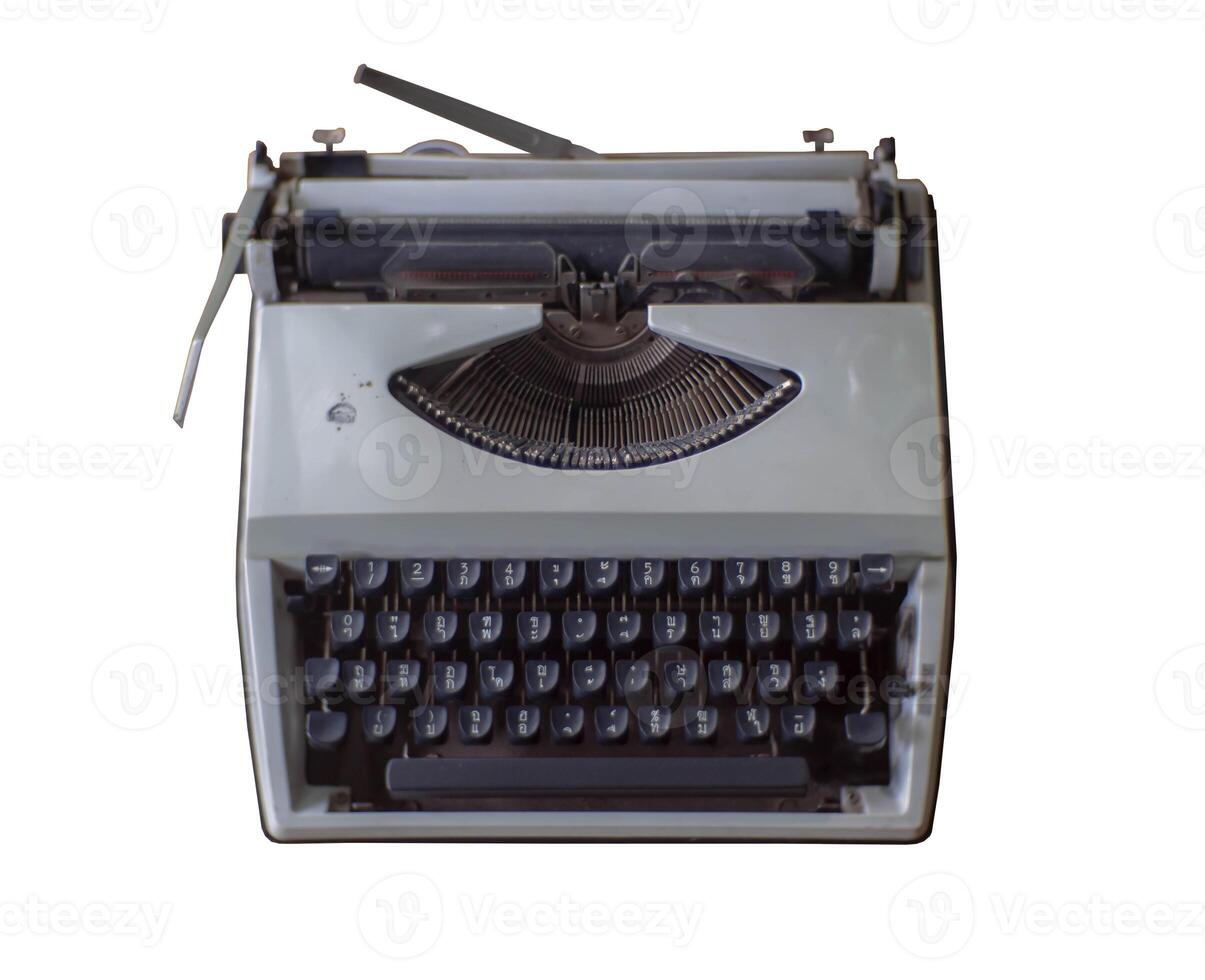 Vintage Typewriter on White Bg photo