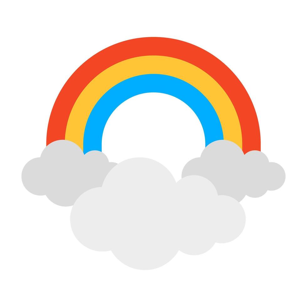 A colorful band denoting concept of cloud rainbow vector