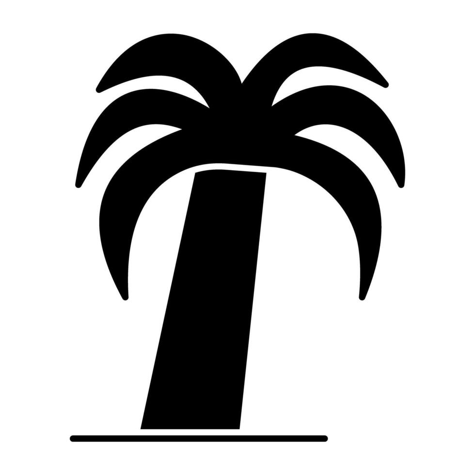 Vector design icon of beach tree